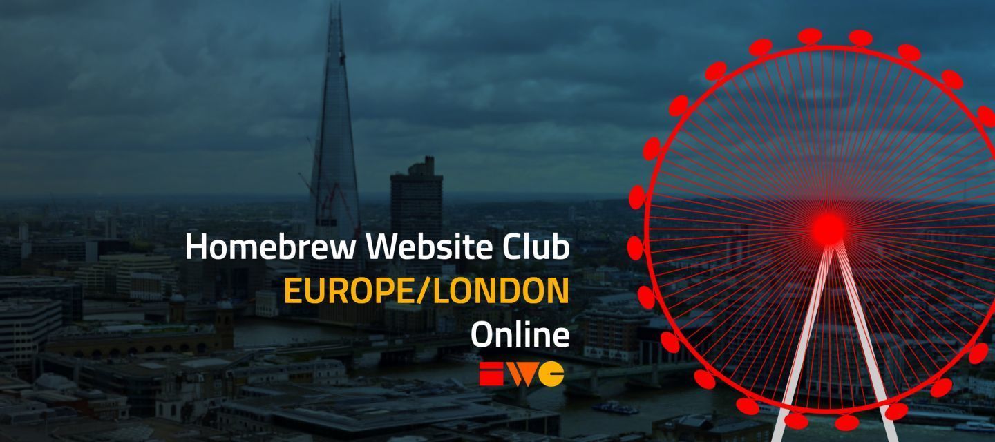 Homebrew Website Club Europe / London banner