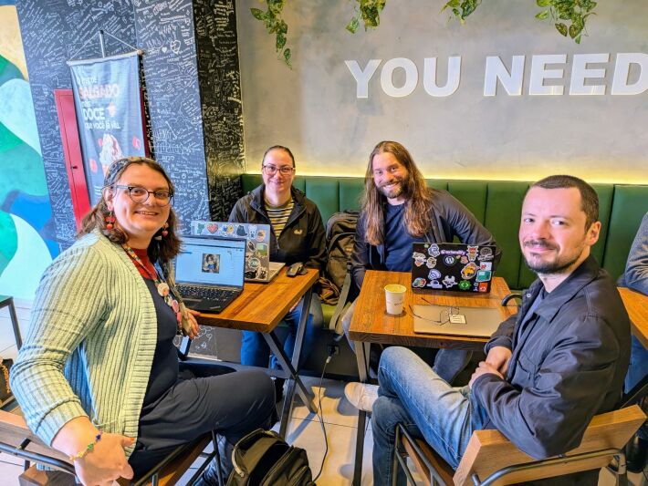 Miriam, Débora, Daniel and Rodrigo
