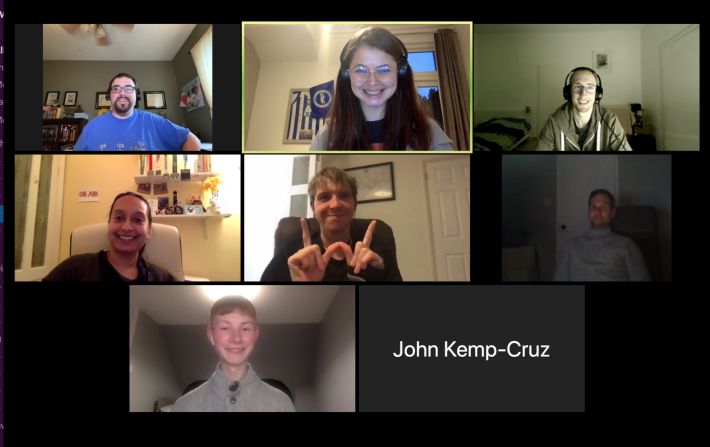Screenshot of the participants in the zoom call.
