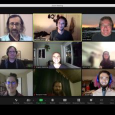 Grid of HWC Americas 2021-09-15 attendees, participating on Zoom. Left to right, top to bottom:
Hans (welcome!), Maxwell, Kevin; Benji, Angelo, Astrid; Tracy, Ben, Jacob