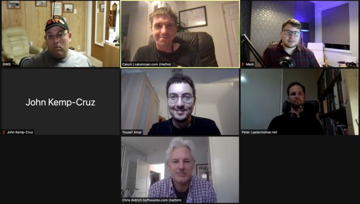 Seven attendees on Zoom