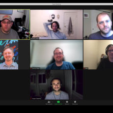 Grid of HWC Americas attendees on Zoom. Left to right, top to bottom: Dave, Maxwell, Jeremiah; Gregor, Jeremy, Benji; Angelo