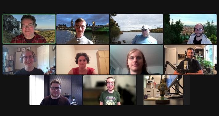 A grid of 12 participants in the Galactic Homebrew Website Club meetup.