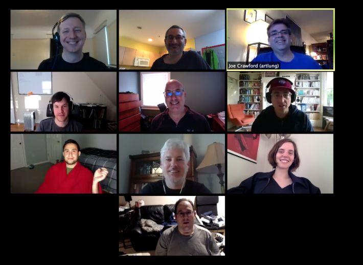 10 participants in an online video conference